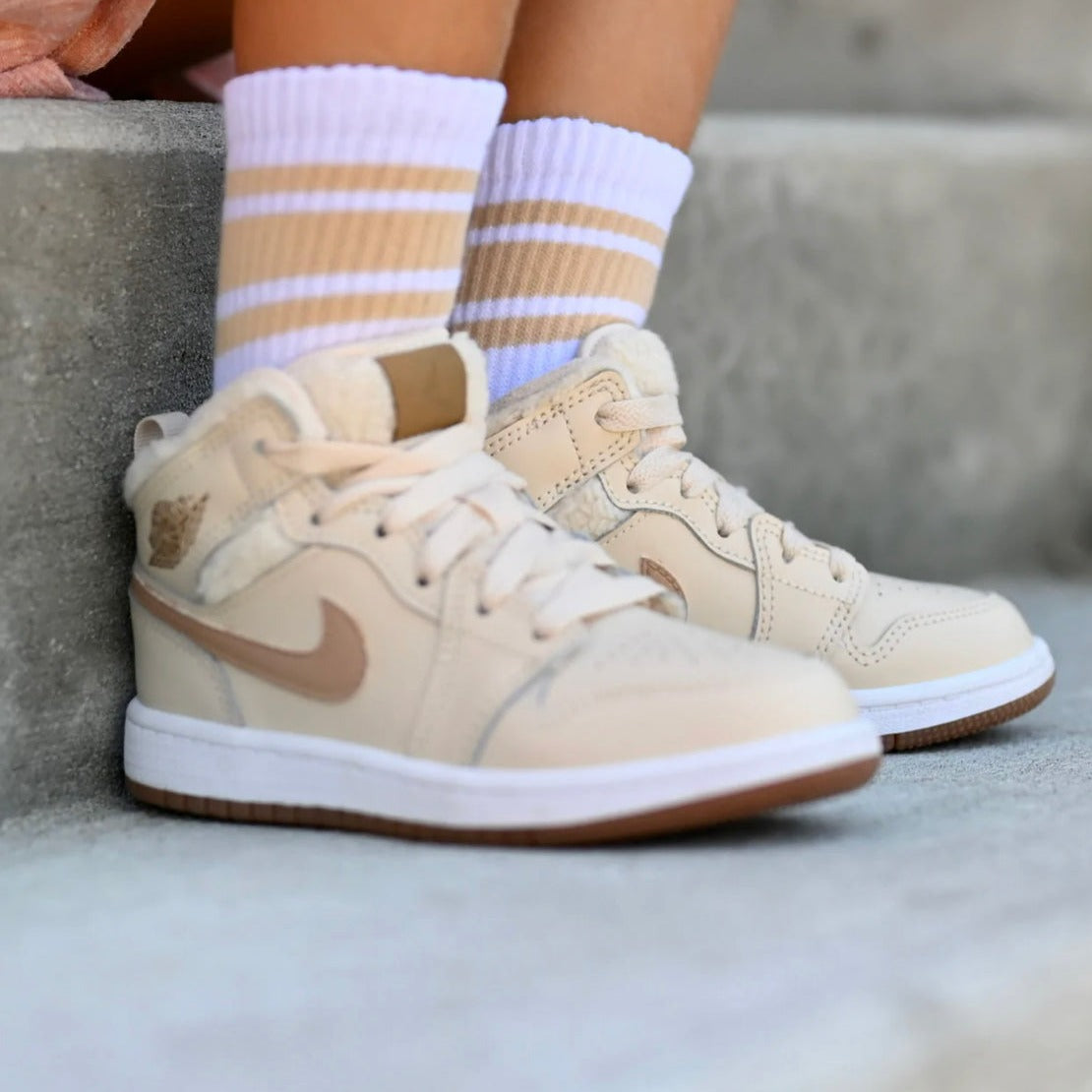 Striped Socks - Beige