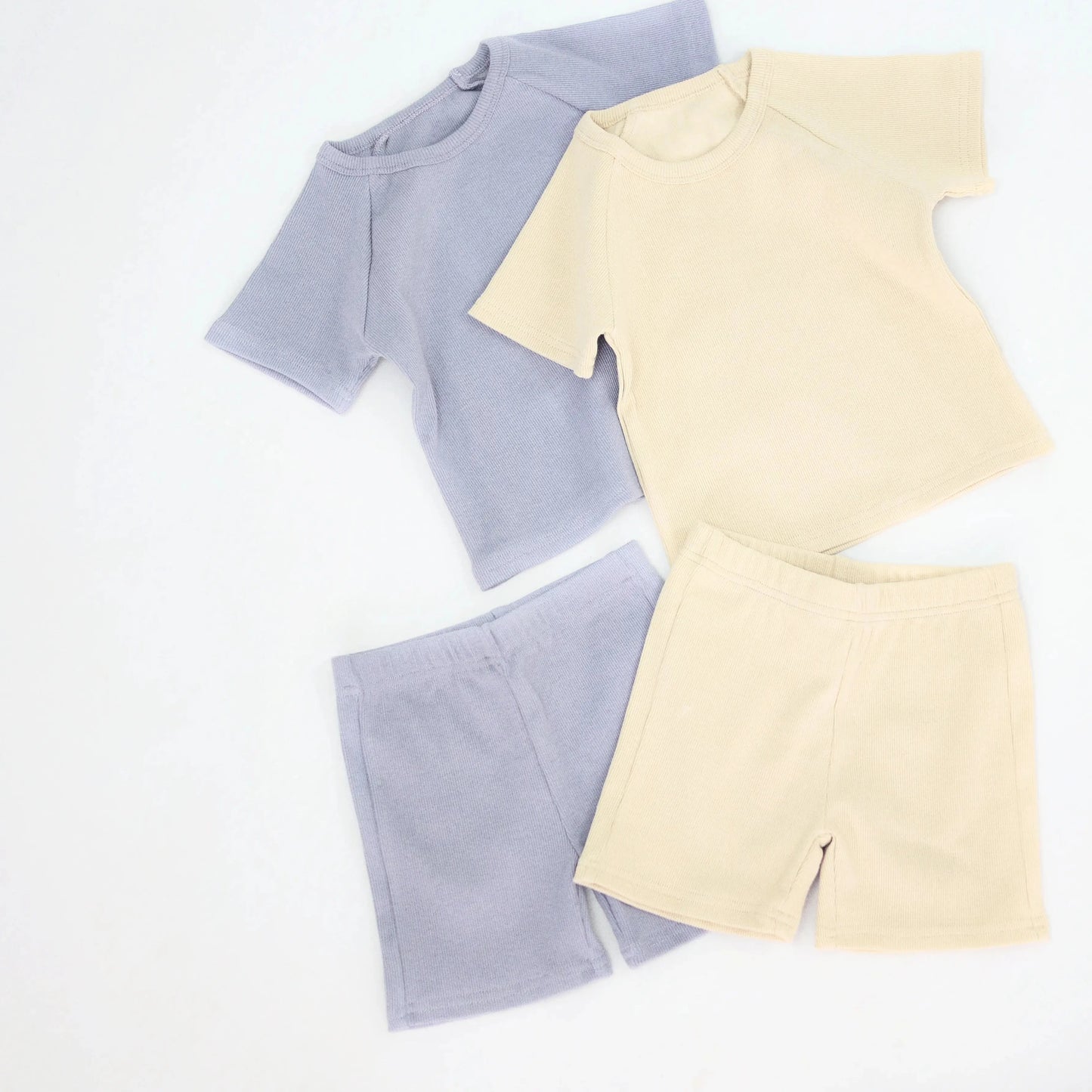 Short Sleeve Lounge Set - Crème Brulee